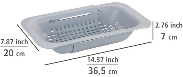 Wenko Ociekacz teleskopowy do zlewu Sivo 36,5-50 cm, szary