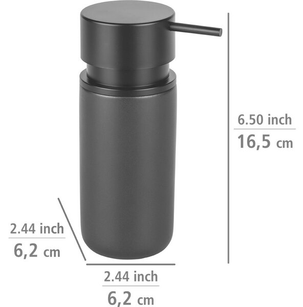 Wenko Ceramiczny dozownik mydła Silo 250 ml, czarny