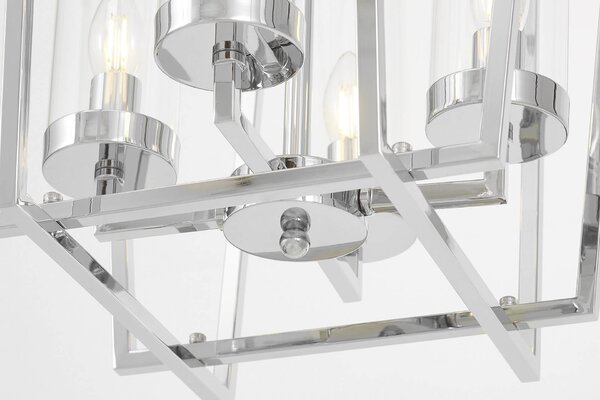 NOWOCZESNA LAMPA WISZĄCA CHROMOWANA ARES W4