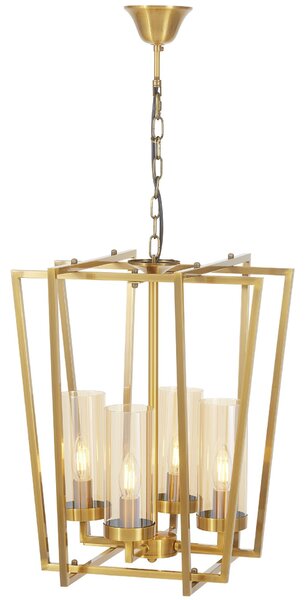 NOWOCZESNA LAMPA WISZĄCA ZŁOTA ARES W4