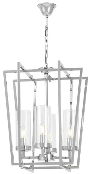 NOWOCZESNA LAMPA WISZĄCA CHROMOWANA ARES W4