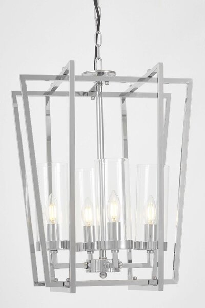 NOWOCZESNA LAMPA WISZĄCA CHROMOWANA ARES W4