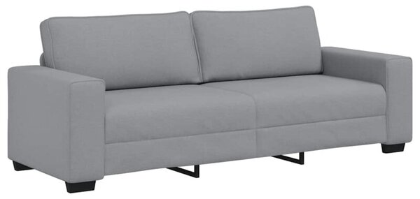 Sofa 3-osobowa, jasnoszara, 220x77x82 cm, tapicerowana tkaninÄ