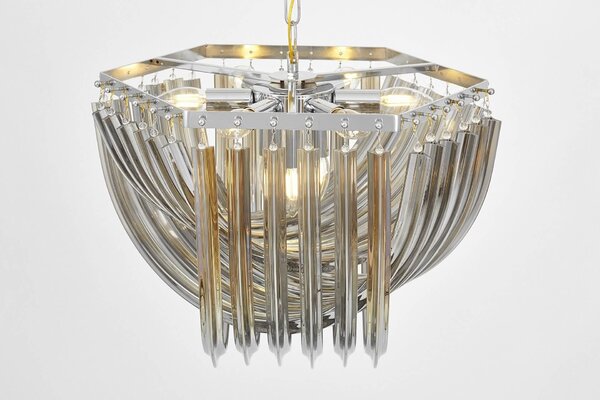 NOWOCZESNA LAMPA WISZĄCA CHROMOWANA BOSCONE D55