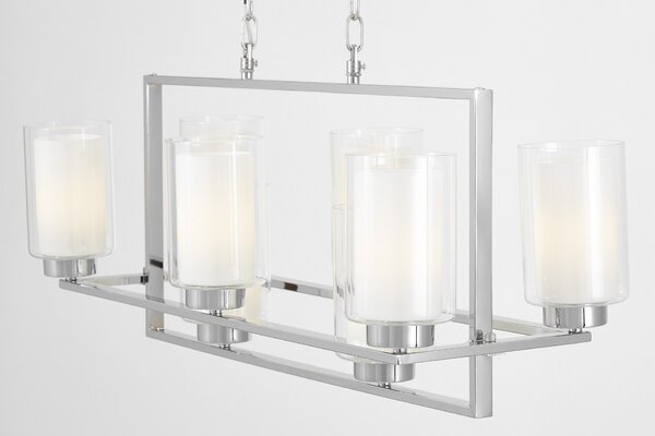 NOWOCZESNA LAMPA WISZĄCA CHROMOWANA LINO W8