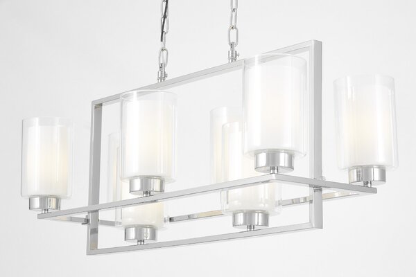 NOWOCZESNA LAMPA WISZĄCA CHROMOWANA LINO W8