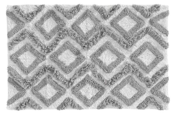 Dywanik łazienkowy boho IKATIS, bawełniany o grubym splocie, 50 x 80 cm