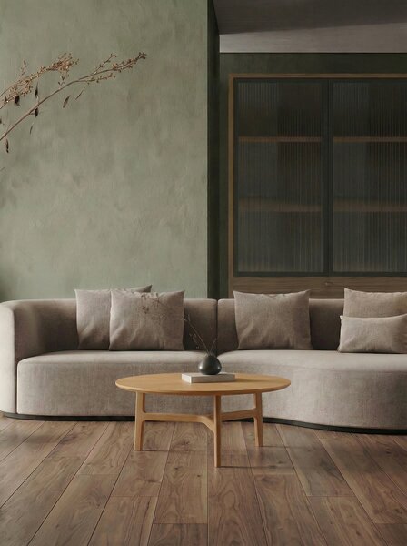 BELLUNO Jesion Naturalny - DREWNIANY STOLIK KAWOWY Ø65 cm OKRĄGŁY MODERN CLASSIC