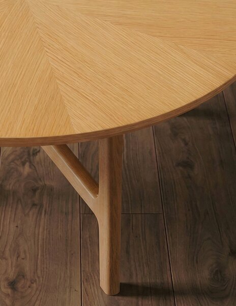 BELLUNO Jesion Naturalny - DREWNIANY STOLIK KAWOWY Ø65 cm OKRĄGŁY MODERN CLASSIC