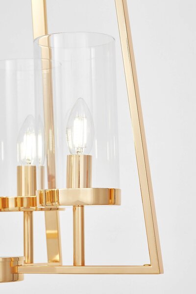 NOWOCZESNA LAMPA WISZĄCA ZŁOTA FEDI W4