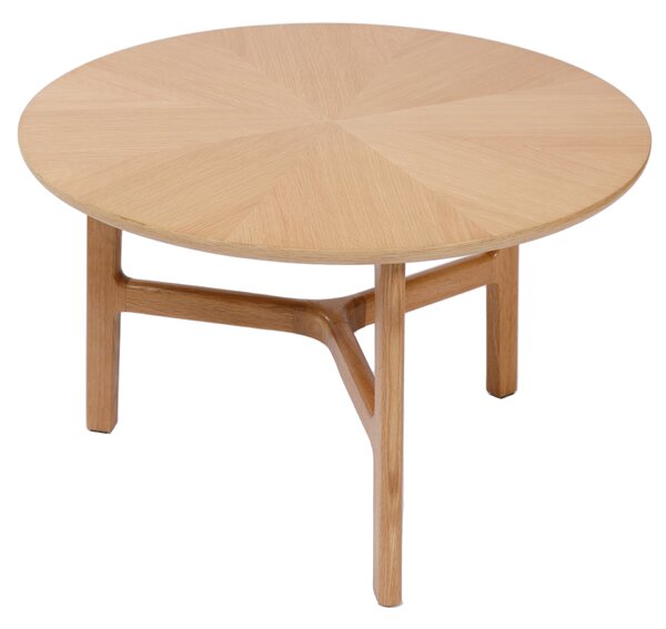 BELLUNO Jesion Naturalny - DREWNIANY STOLIK KAWOWY Ø65 cm OKRĄGŁY MODERN CLASSIC