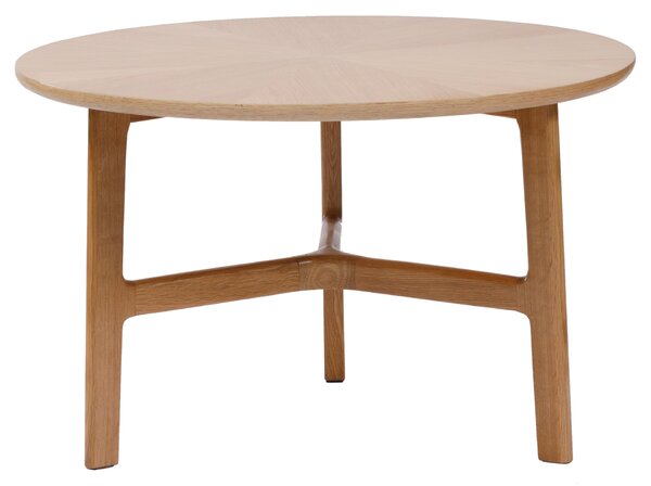 BELLUNO Jesion Naturalny - DREWNIANY STOLIK KAWOWY Ø65 cm OKRĄGŁY MODERN CLASSIC