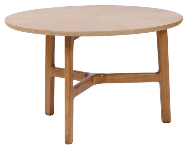 BELLUNO Jesion Naturalny - DREWNIANY STOLIK KAWOWY Ø65 cm OKRĄGŁY MODERN CLASSIC