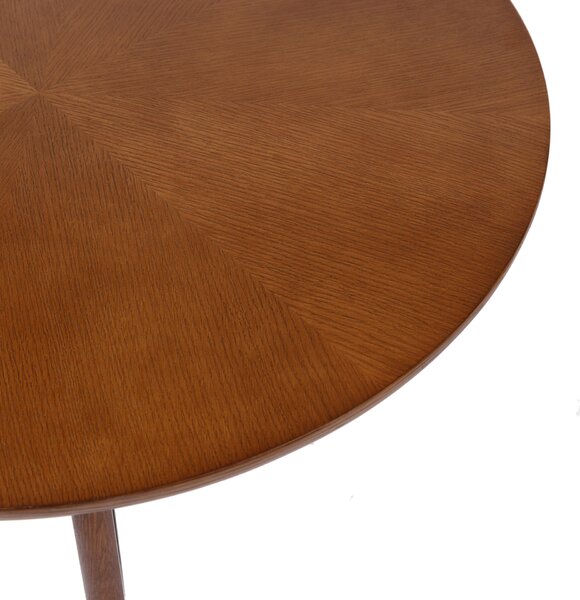 BELLUNO Orzech Naturalny (Ciemny Brąz) - DREWNIANY STOLIK KAWOWY Ø65 cm OKRĄGŁY MODERN CLASSIC