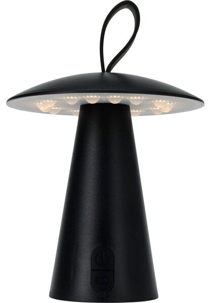 Metalowa lampa stołowa, grzybek LED, 15 x 17 cm
