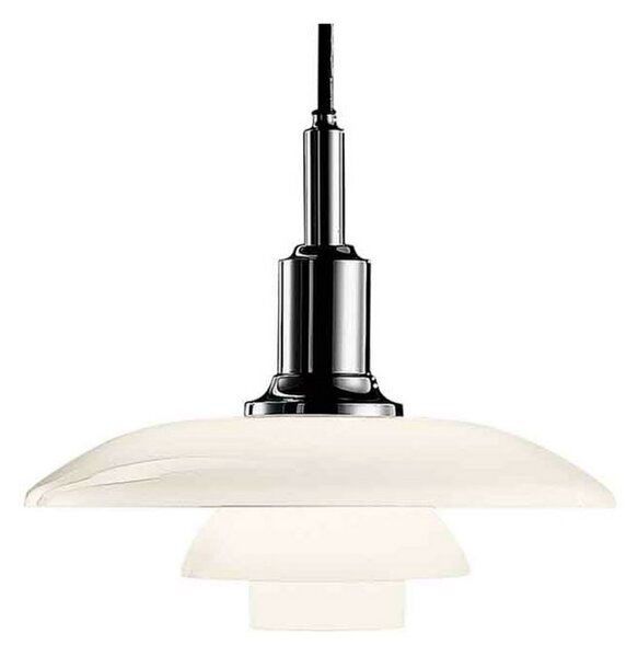 Lampa Wisząca Louis Poulsen, PH 3/2, ściemnialny, biały, salon, szkło, design