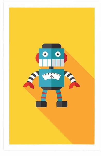 Plakat wesoły robot