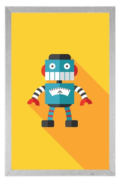 Plakat wesoły robot