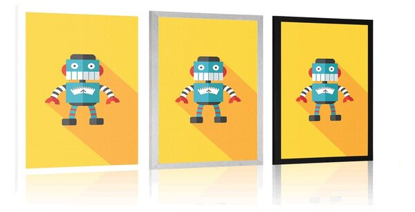 Plakat wesoły robot