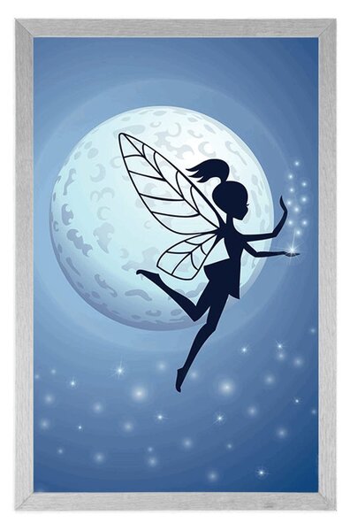 Plakat wróżka w świetle księżyca