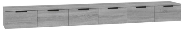 Szafki wiszące, 2 szt., szary dąb sonoma, 102x30x20 cm
