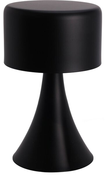 Metalowa lampka stołowa, czarna, 12 x 21 cm