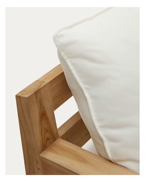 Biało-naturalna sofa ogrodowa z drewna tekowego Forcanera – Kave Home