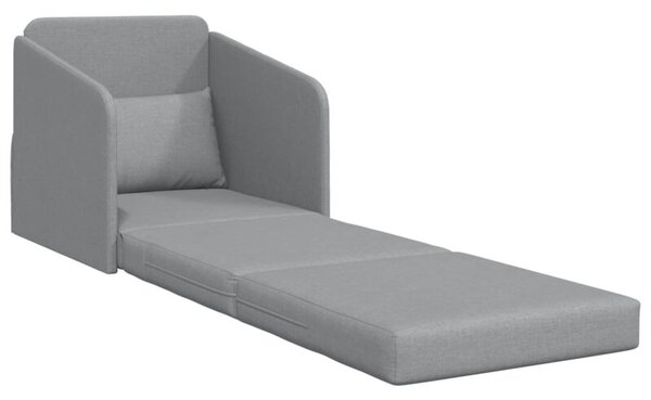 Sofa bed jasnoszary 65 x 80 x 83 cm tkanina