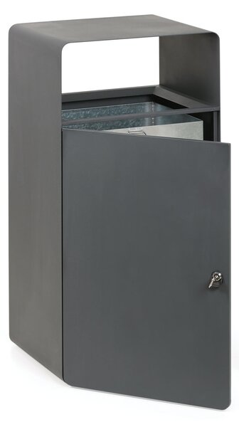 Kosz metalowy, 95 l, szary