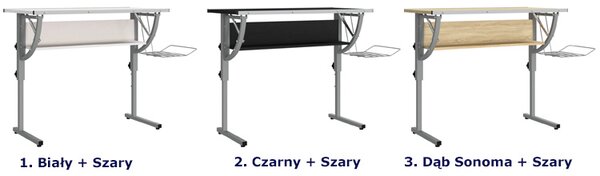 Biurko kreślarskie do pracy na stojąco dąb sonoma + szary F9-N01