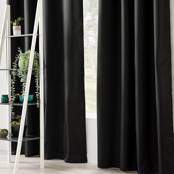 Czarna zasłona termiczna 140x260 cm Icemount – douceur d'intérieur