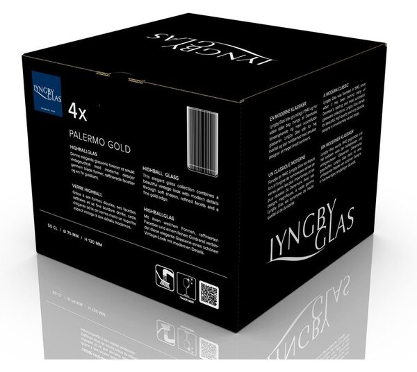 Szklanki zestaw 4 szt. 500 ml Palermo – Lyngby Glas