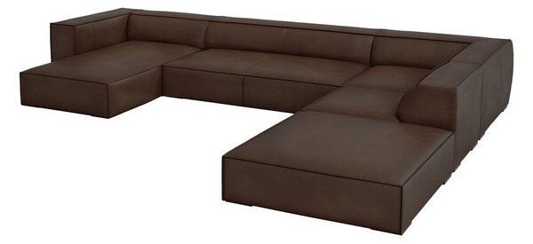 Ciemnobrązowy skórzany narożnik (prawostronny) Madame – Windsor & Co Sofas
