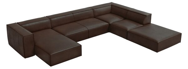 Ciemnobrązowy skórzany narożnik (prawostronny) Madame – Windsor & Co Sofas