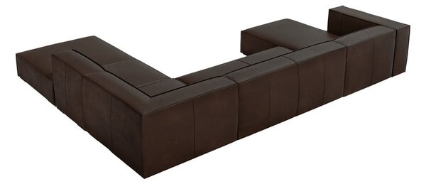 Ciemnobrązowy skórzany narożnik (prawostronny) Madame – Windsor & Co Sofas