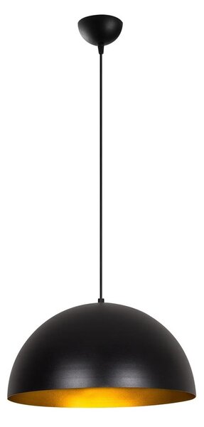 Czarna lampa wisząca z metalowym kloszem ø 40 cm Coppa – Opviq lights