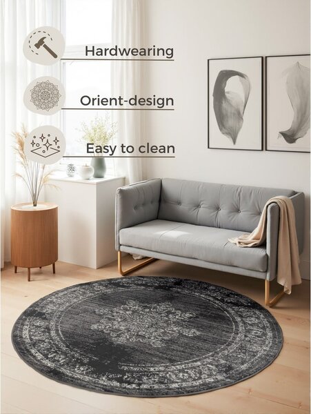 Szary okrągły dywan ø 120 cm Gloria Lydia – Hanse Home