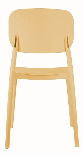 Żółte plastikowe krzesło Cheer – Leitmotiv