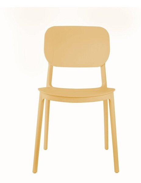 Żółte plastikowe krzesło Cheer – Leitmotiv