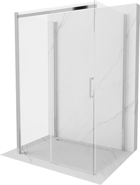 Mexen Omega kabina prysznicowa 3-ścienna, rozsuwana 100 x 80 cm, transparent, chrom - 825-100-080-01-00-3S
