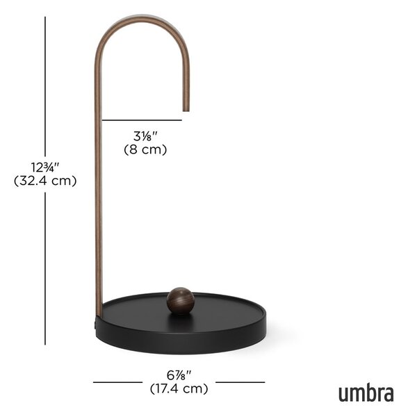 Czarny drewniany stojak na ręczniki papierowe ø 17 cm Bellwood – Umbra