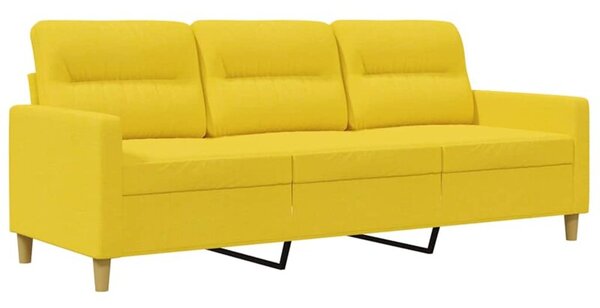 Sofa 3-osobowa, jasnoÅ¼Ã³Åta, 180 cm, tapicerowana tkaninÄ