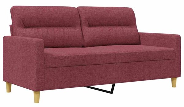 Sofa 2-osobowa, winna czerwieÅ, 140 cm, tapicerowana tkaninÄ