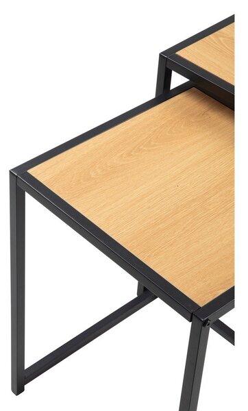Stoliki w dekorze dębu zestaw 2 szt. 38x38 cm Noah – Bonami Essentials