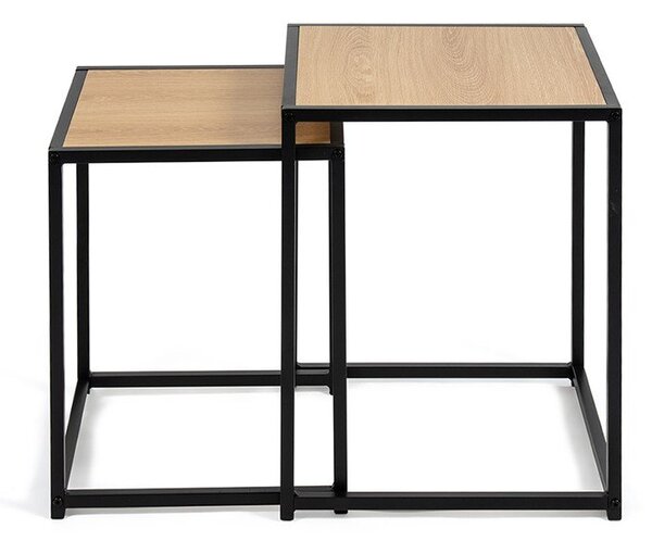Stoliki w dekorze dębu zestaw 2 szt. 38x38 cm Noah – Bonami Essentials