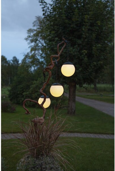 Zestaw 3 wiszących solarnych lamp ogrodowych Star Trading Globus, ø 10 cm