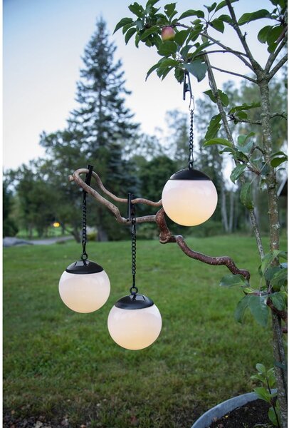 Zestaw 3 wiszących solarnych lamp ogrodowych Star Trading Globus, ø 10 cm