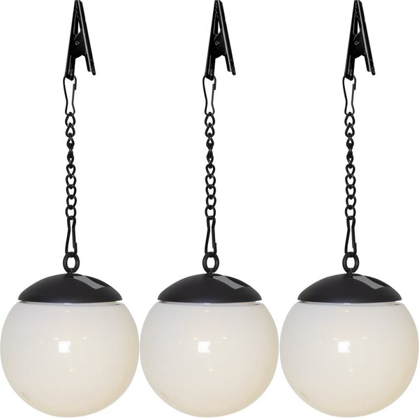 Zestaw 3 wiszących solarnych lamp ogrodowych Star Trading Globus, ø 10 cm