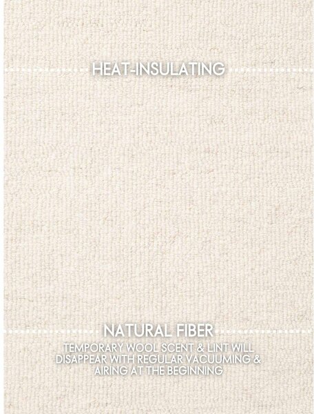 Kremowy wełniany dywan tkany ręcznie 160x230 cm Puristic Knots – Elle Decoration
