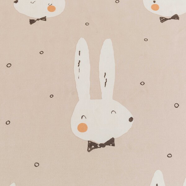 Prześcieradło z mikrofibry 140x240 cm i poszewka na poduszkę 50x70 cm WHITE RABBIT, beżowe